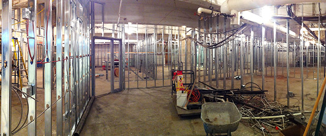Panorama of the lab under construction