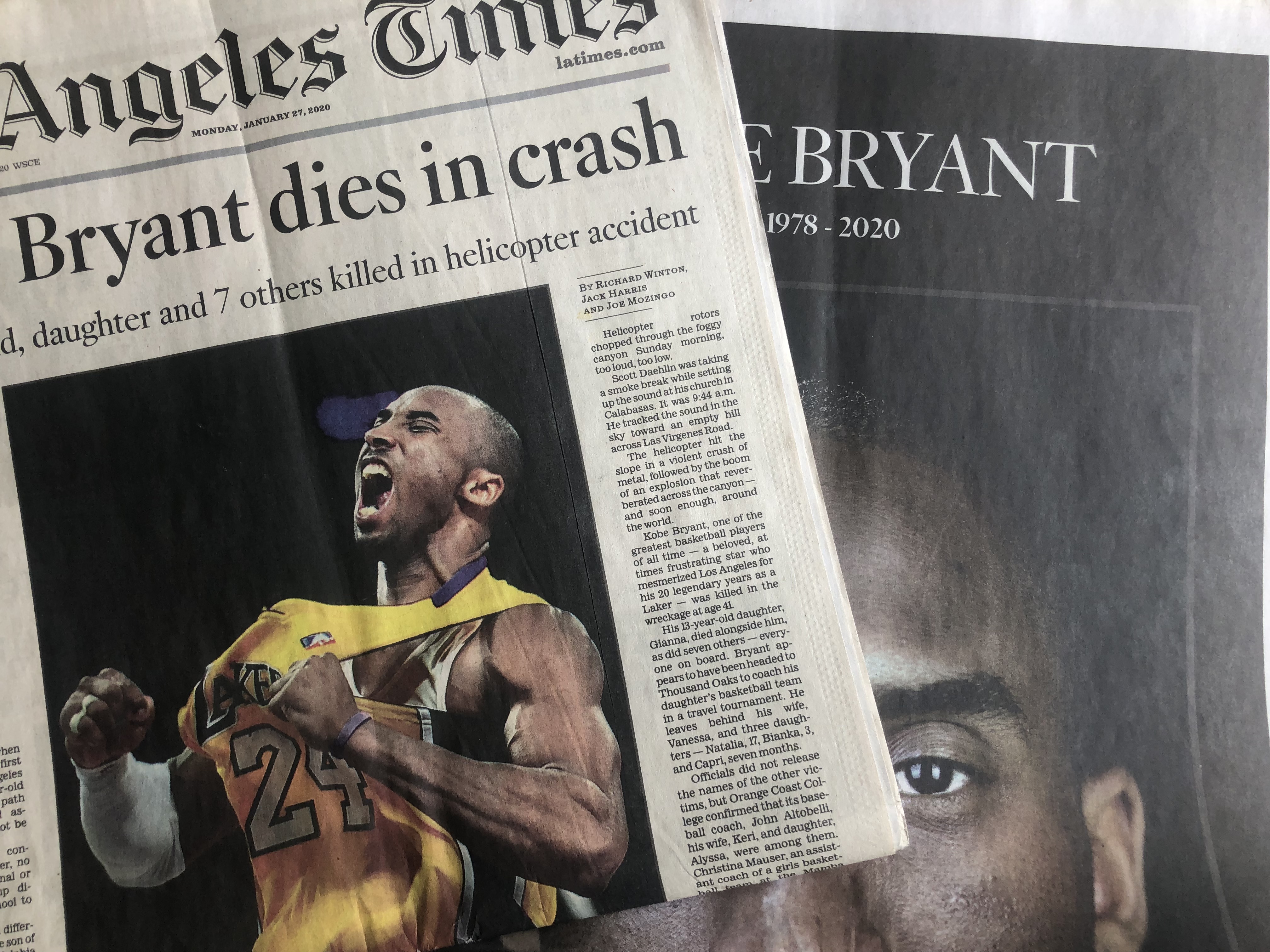 Kobe Bryant obituary, Kobe Bryant